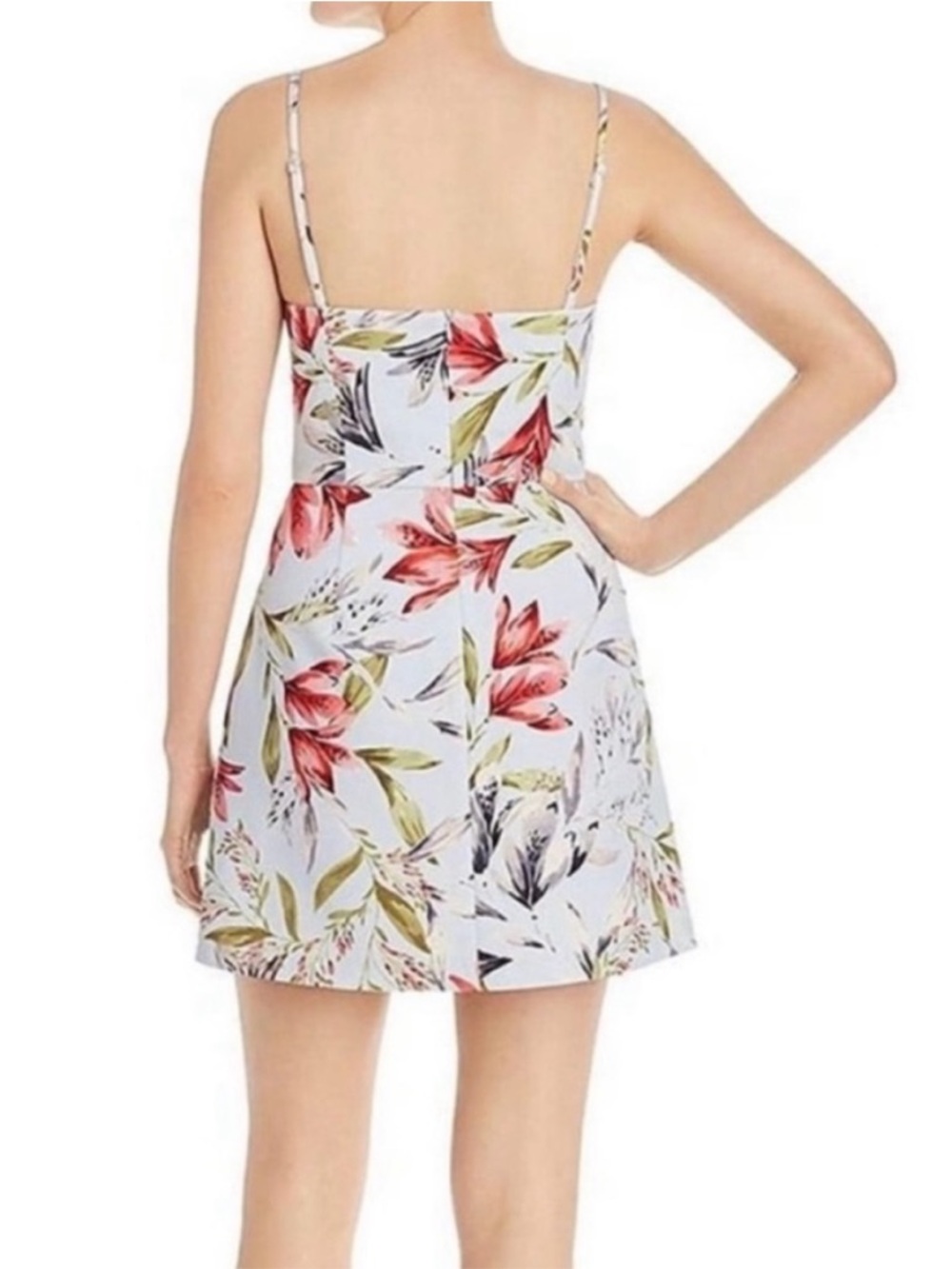 3 for $30 Sale! French Connection Dress Blue Floral Mini Sleeveless Straps 12 - Picture 2 of 7